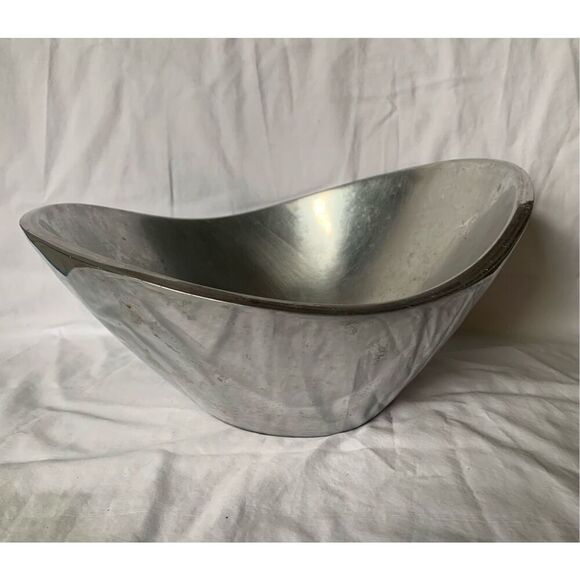 Nambe 569 Metal Alloy Silver Butterfly Serving Bowl 11” VTG MCM - Picture 1 of 8